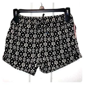 Black and white shorts